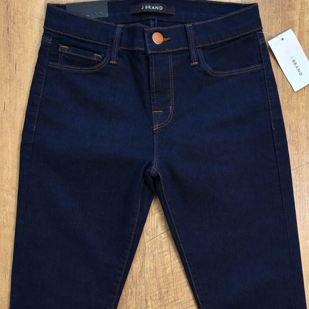 J Brand Skinny Leg Stretch Jeans Mid Rise Dark Wash NWT Size 26 Designer Denim - Picture 6 of 15